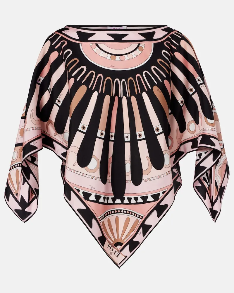 Emilio Pucci Bluse Soleil aus Seiden-Twill Rosa
