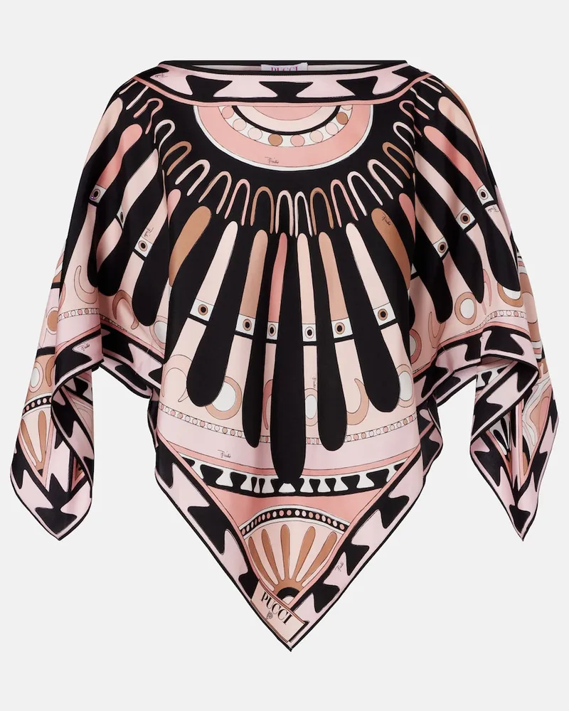 Emilio Pucci Bluse Soleil aus Seiden-Twill Rosa