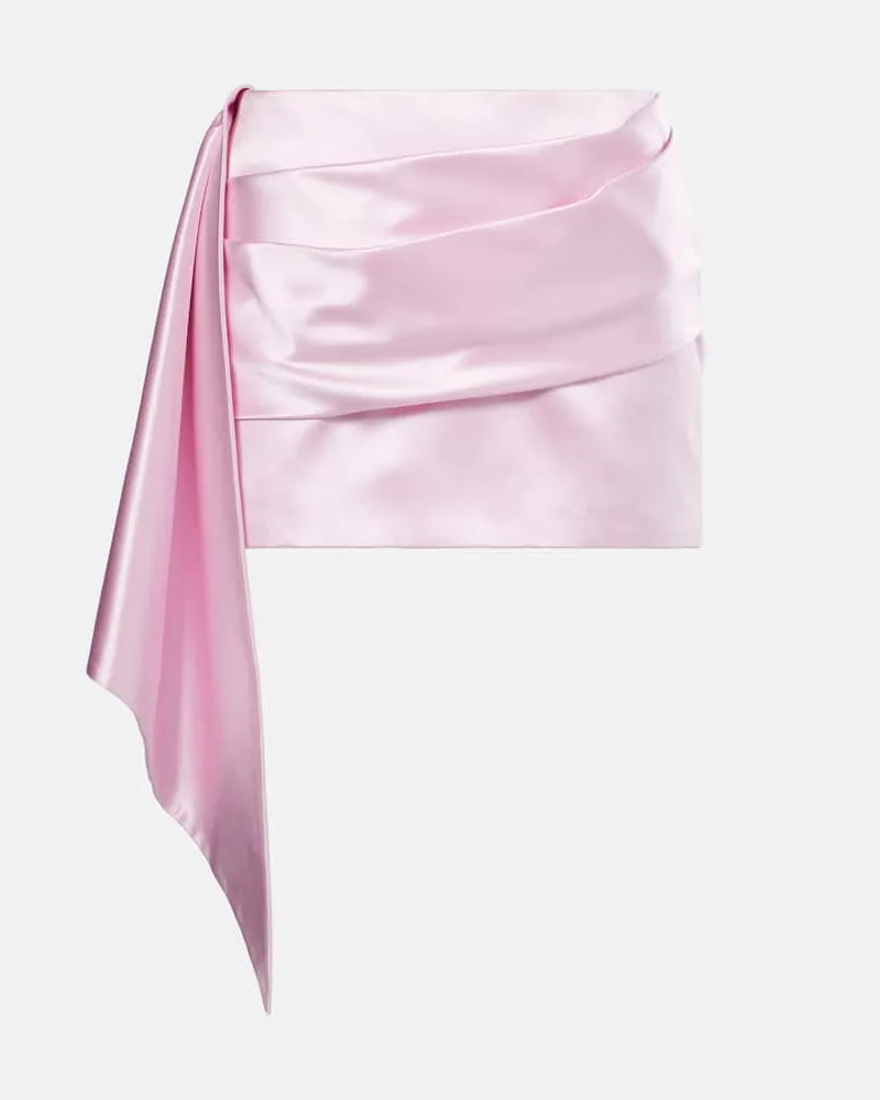 Alex Perry Minirock aus Duchesse Satin Rosa