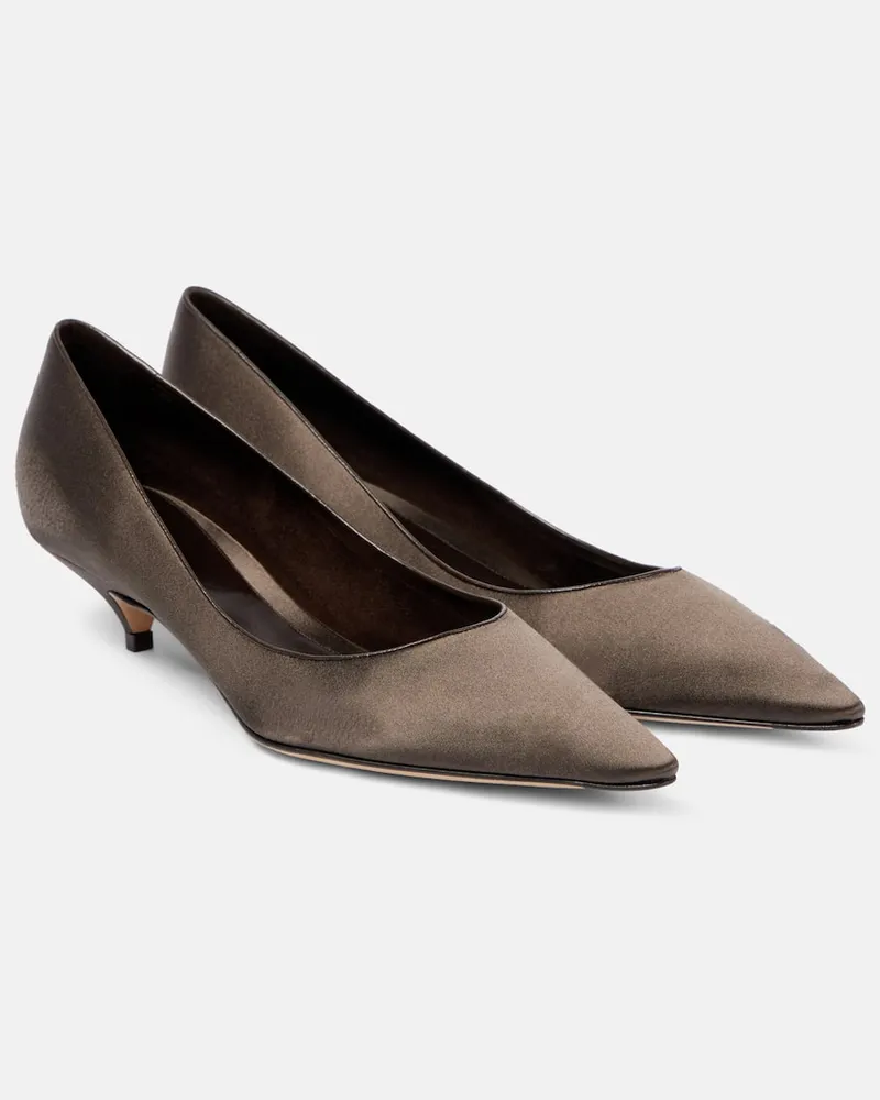 The Row Pumps Liisa aus Satin Braun
