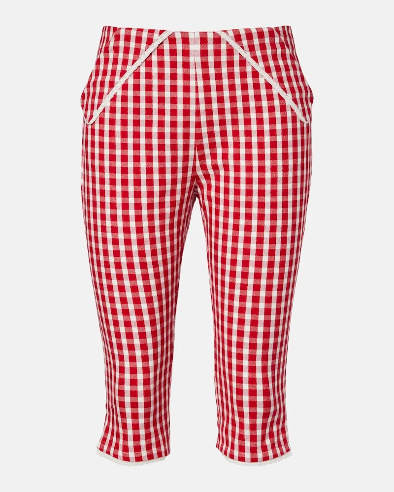 Posse Caprihose Ebony aus einem Baumwollgemisch Rot