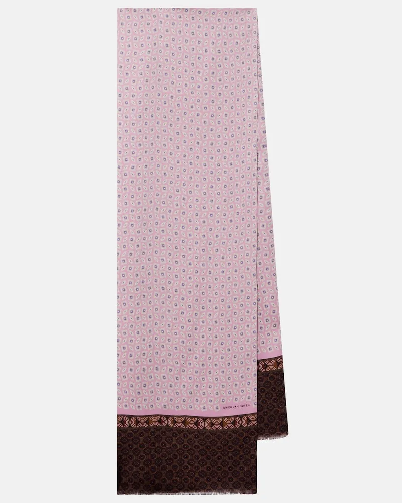 Dries van Noten Bedrucktes Tuch Pink