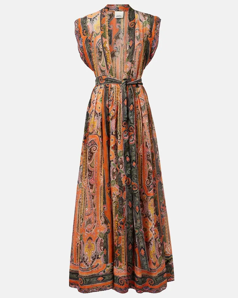 Isabel Marant Maxikleid Melissa aus Seide Orange
