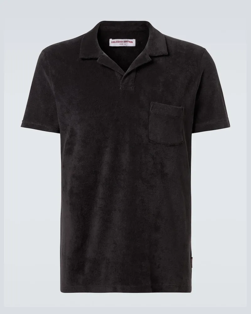Orlebar Brown Polohemd aus Frottee Grau