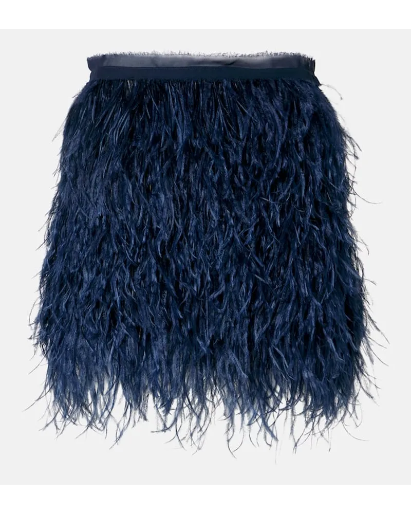 Dorothee Schumacher Minirock Feathery Volume aus Georgette Blau