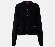 Cardigan Horsebit aus Wolle und Kaschmir