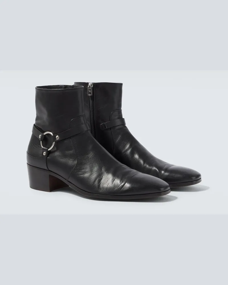 Tom Ford Ankle Boots Clint aus Leder Schwarz