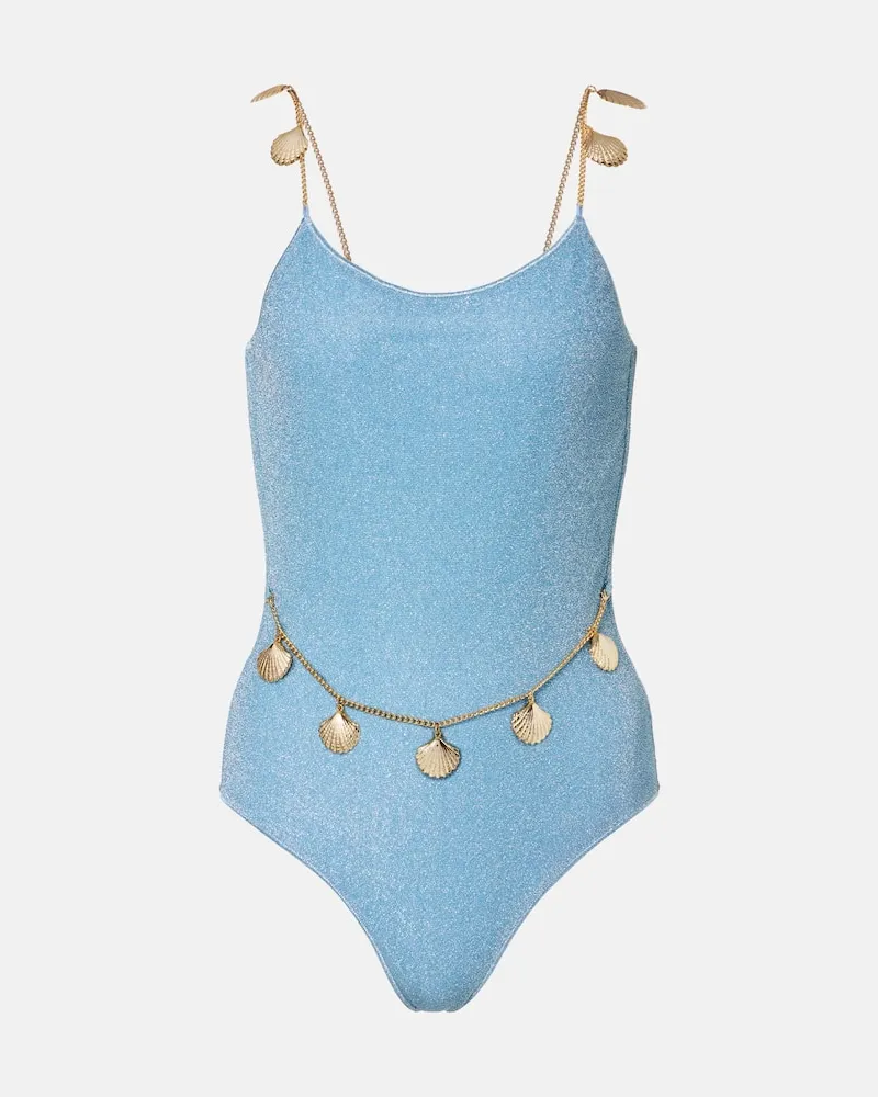 Oséree Oséree Verzierter Badeanzug Lumière Blau