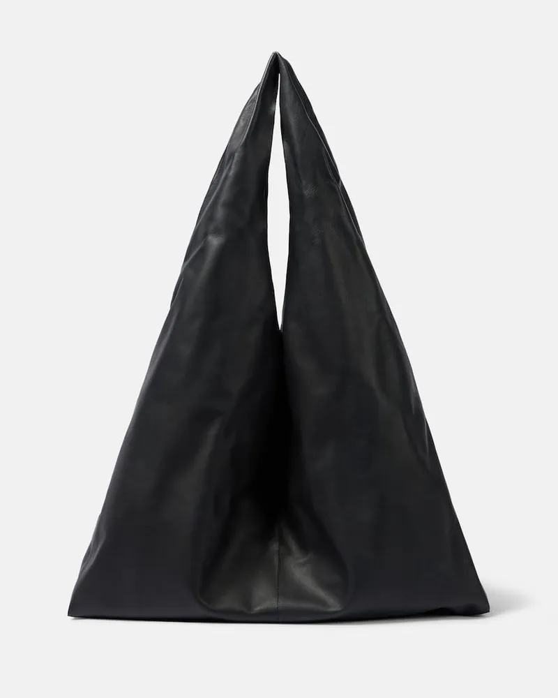 The Row Tote Bag Bindle Medium aus Leder Schwarz