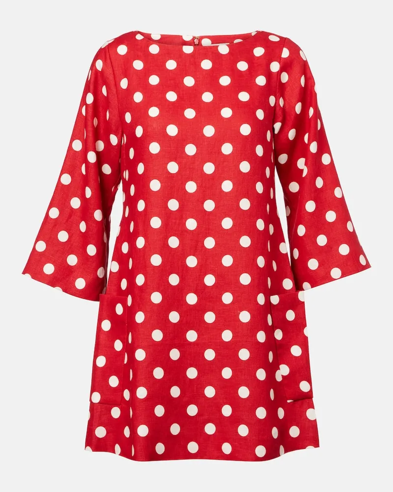 Posse Minikleid Nina aus Leinen Rot