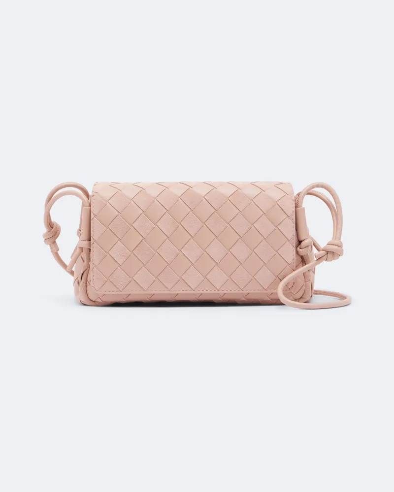 Bottega Veneta Crossbody Bag Notturno aus Leder Rosa