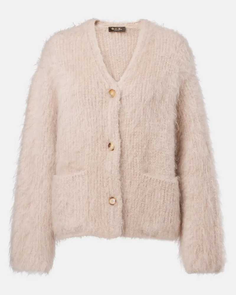 Loro Piana Cardigan Cherry Hill aus Mohair und Kaschmir Beige