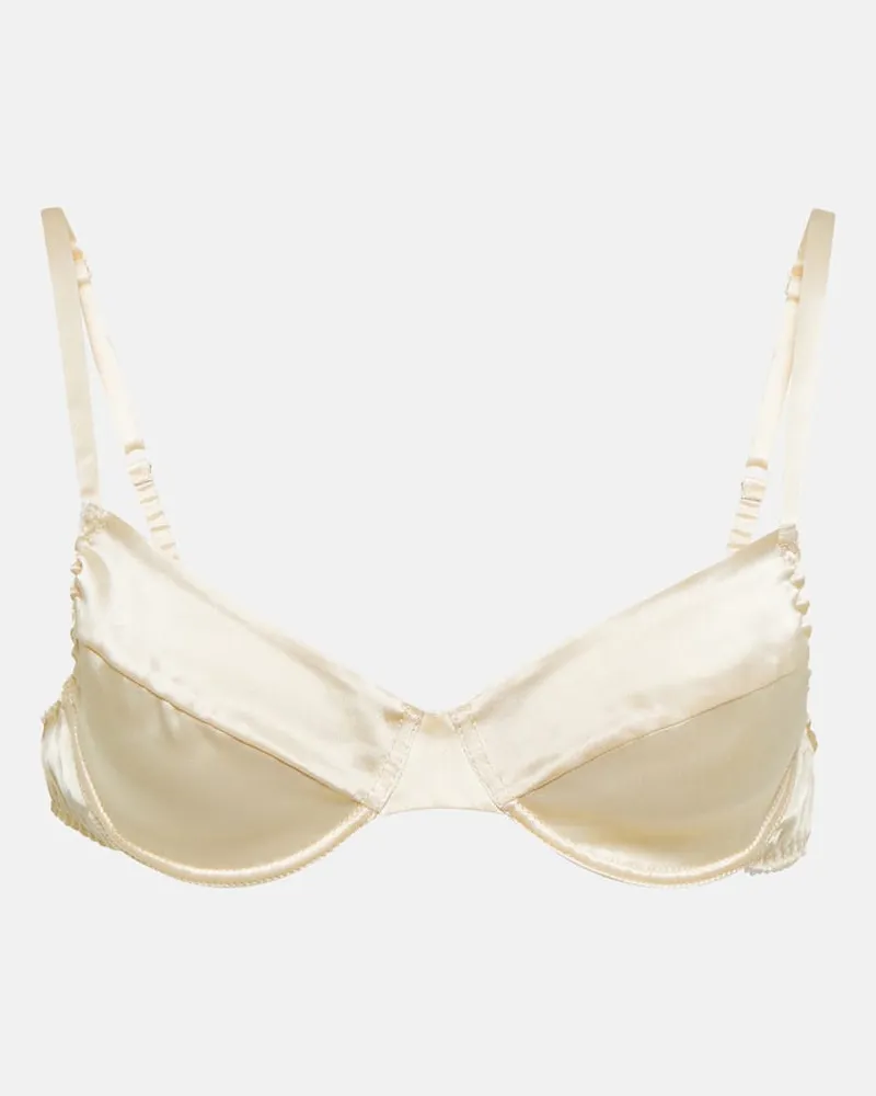 Miu Miu Bügel-BH aus Satin Weiß