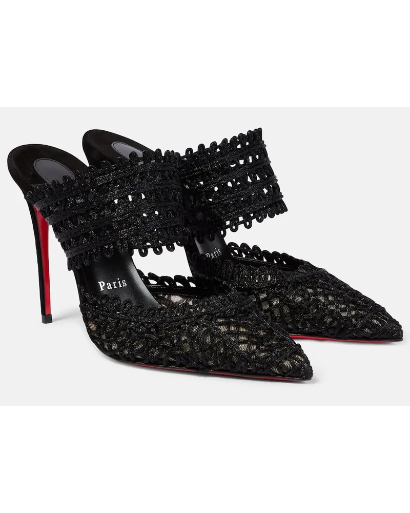 Christian Louboutin Mules Deia aus Leder Schwarz