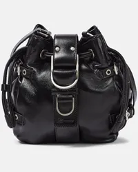 Blumarine Bucket-Bag Butterfly Small aus Leder Schwarz