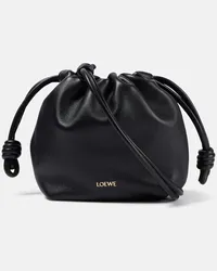 Loewe Clutch Flamenco Mini aus Leder Schwarz