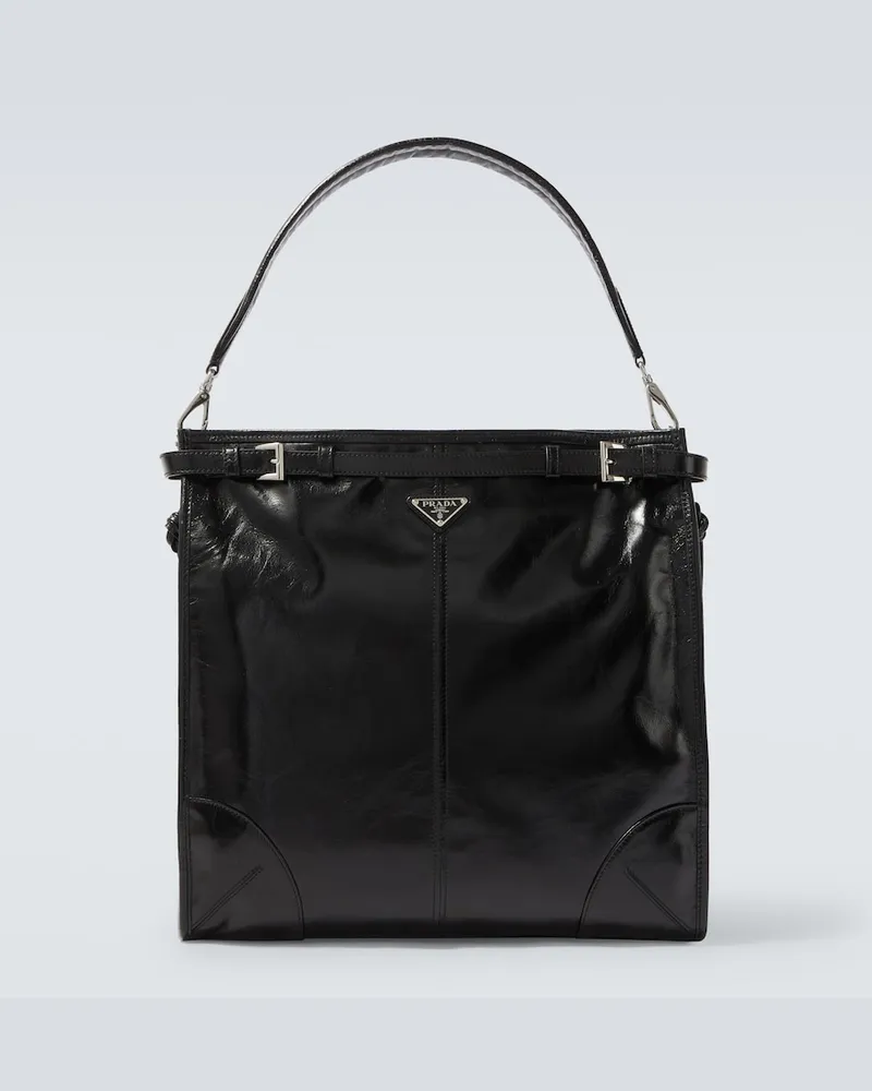 Prada Schultertasche Prada Bonnie aus Leder Schwarz