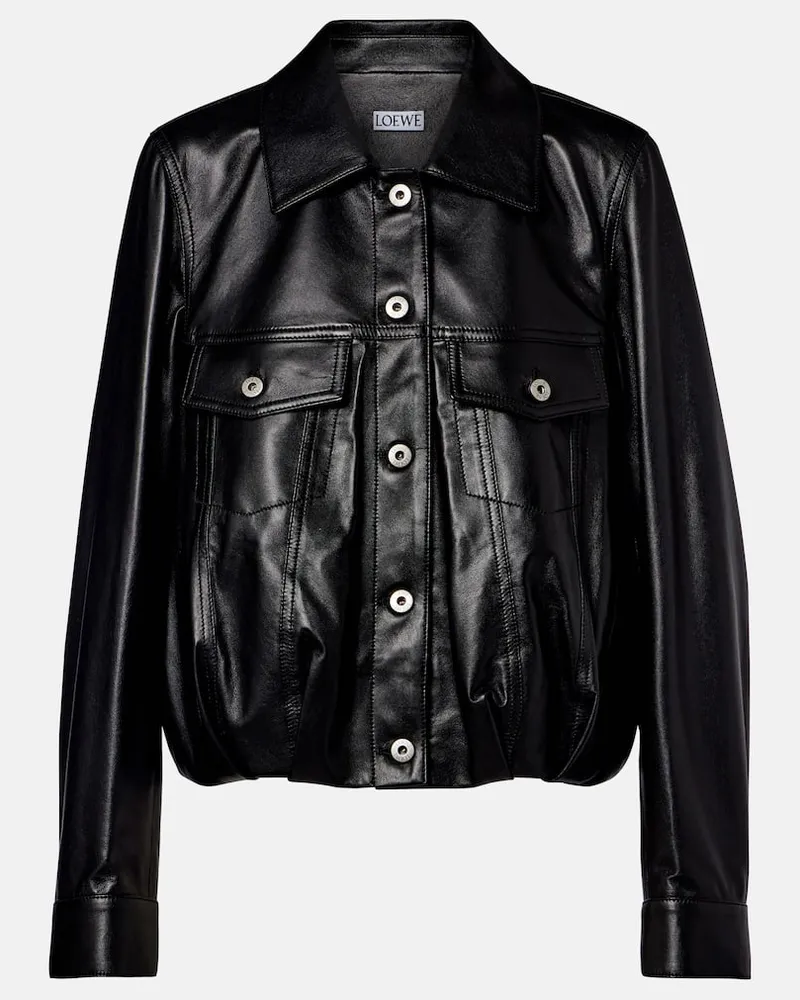 Loewe Lederjacke Schwarz