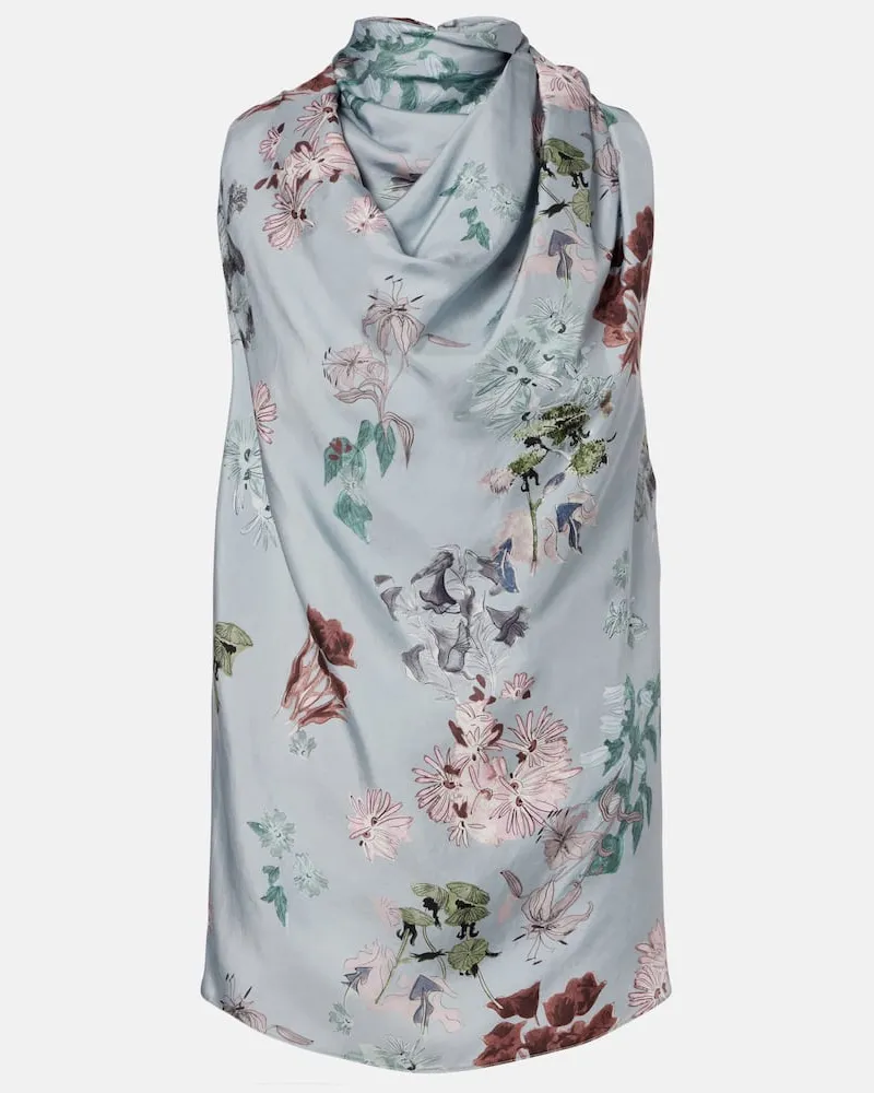 Altuzarra Top Sleary aus Seide Blau