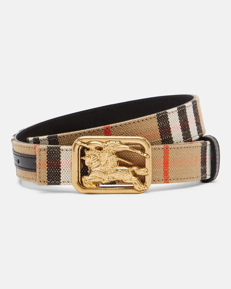 Burberry Wendbarer Gürtel EKD Burberry Check mit Leder Braun