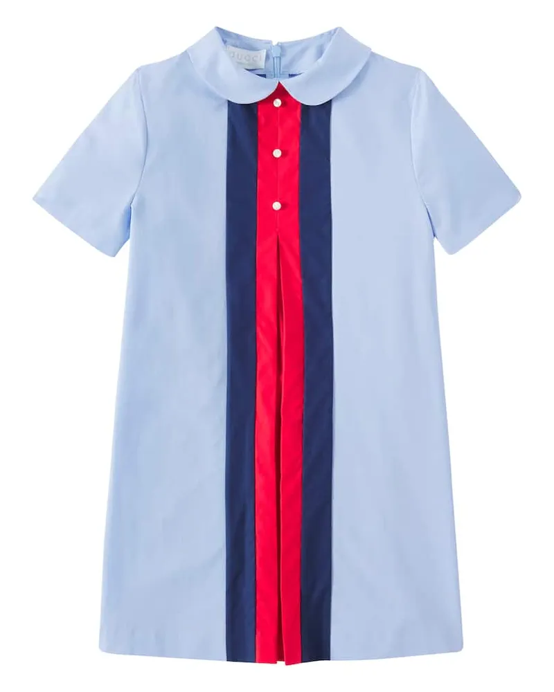Gucci Kleid aus Baumwollpopeline Blau