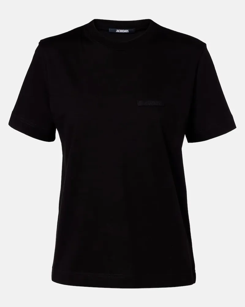 Jacquemus T-Shirt aus Baumwoll-Jersey Schwarz