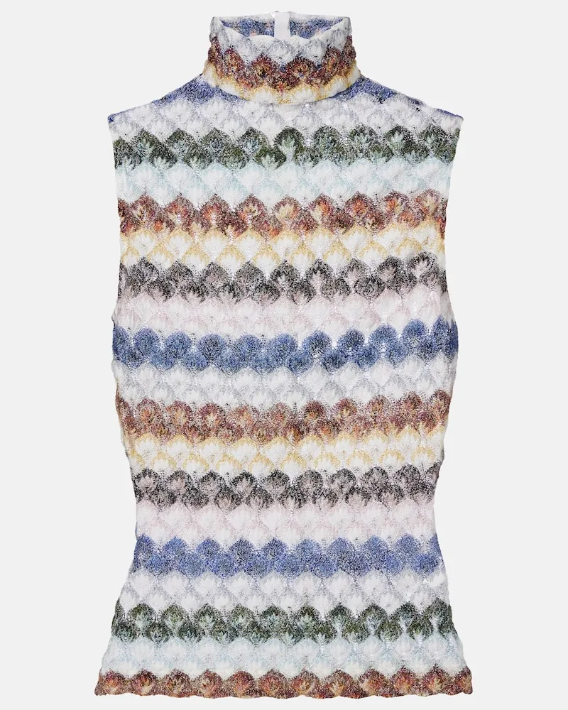 Missoni Top aus Lamé Multicolor