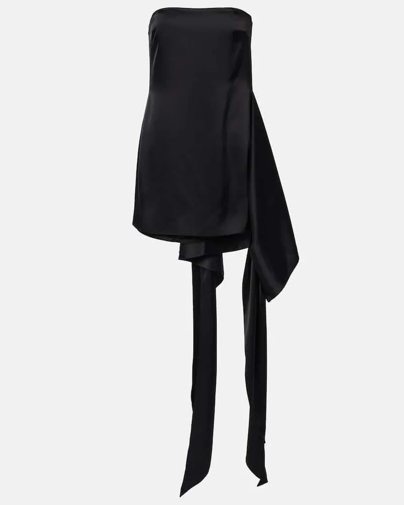 David Koma Minikleid aus Satin Schwarz