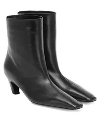 KHAITE Ankle Boots Arizona aus Leder Schwarz