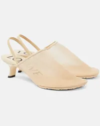 Loewe Slingback-Pumps Petal 45 aus Mesh Beige