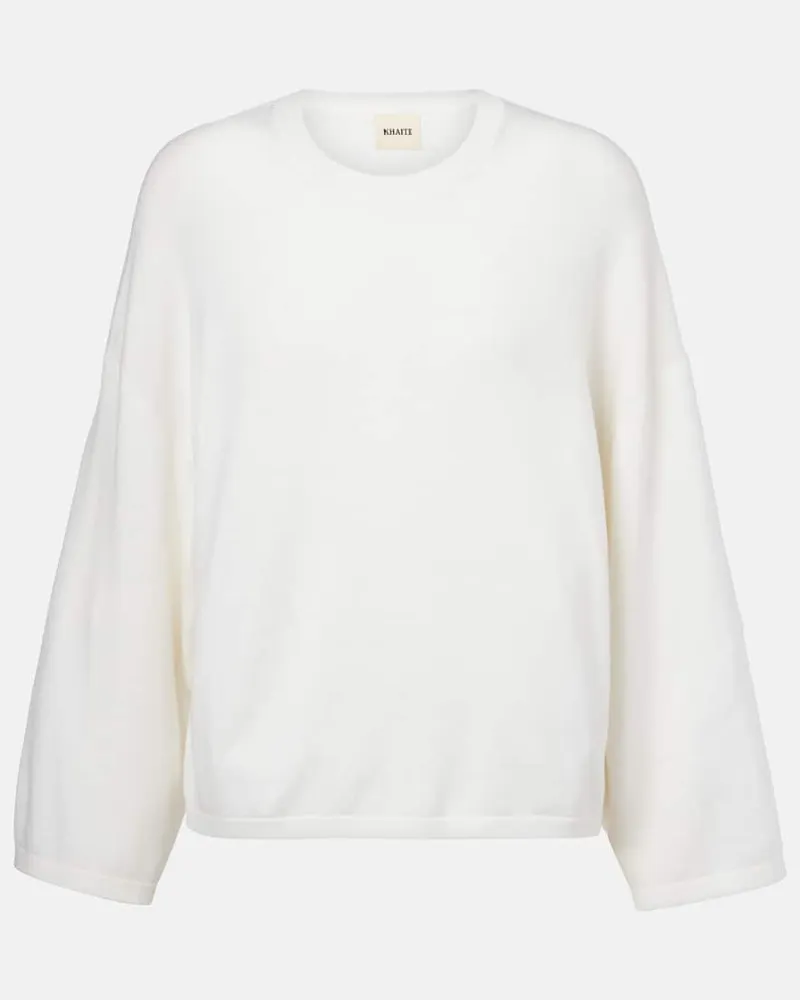 KHAITE Pullover Darcy aus Kaschmir Weiß