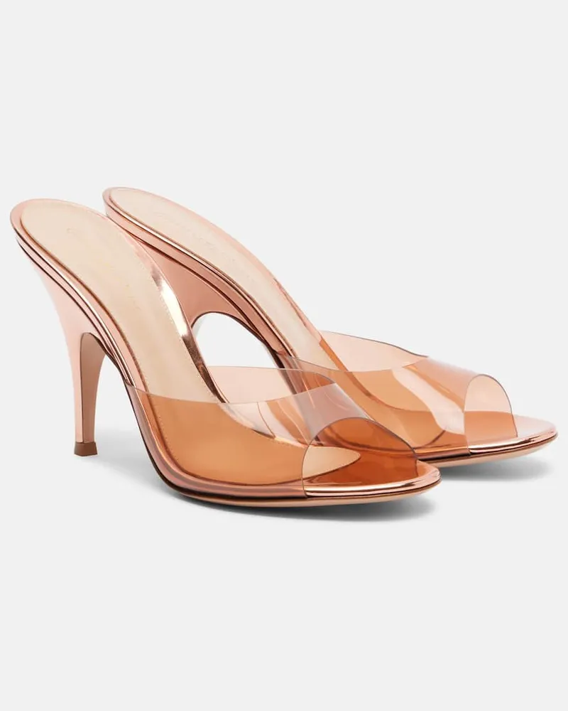 Gianvito Rossi Pantoletten 95 mit Leder Braun