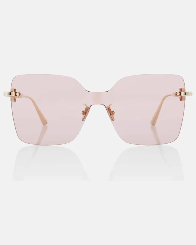 Dior Eckige Sonnenbrille CD Chain M1U Rosa