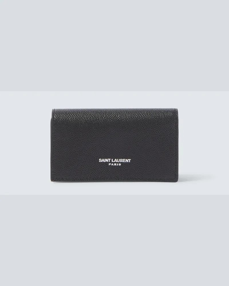 Saint Laurent Schlüsseletui aus Leder Schwarz