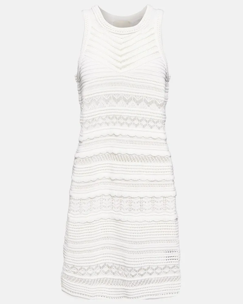 Isabel Marant Minikleid aus einem Baumwollgemisch Weiß