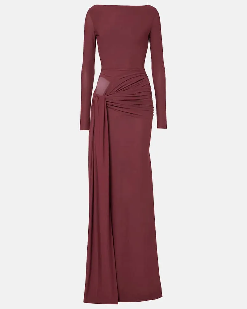 Alex Perry Robe aus Crêpe-Jersey Burgunderrot
