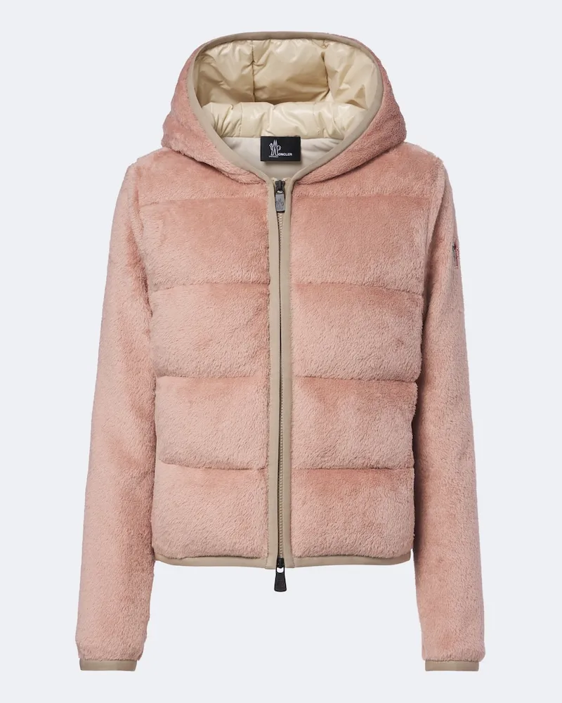 Moncler Cardigan Teddy aus Daunen Rosa