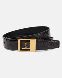 Saint Laurent Guertel La 66 aus Leder Braun