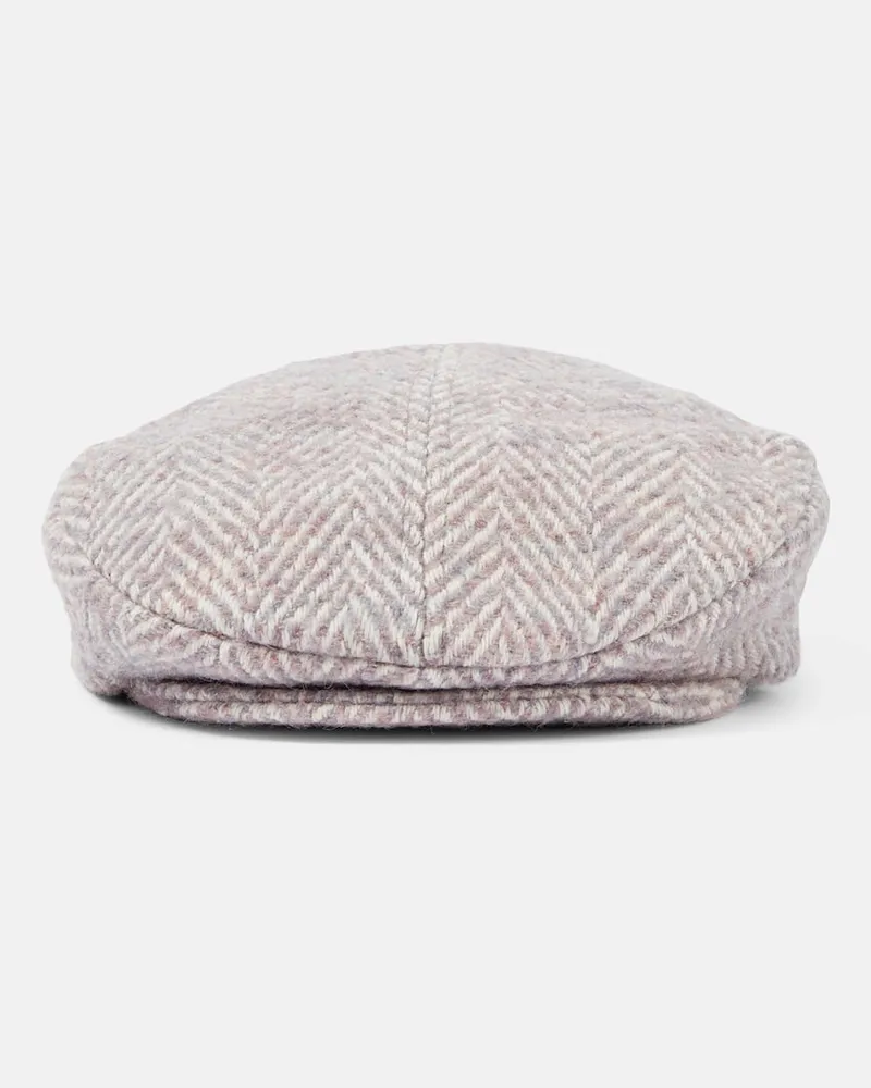 RUSLAN BAGINSKIY Schiebermütze aus einem Wollgemisch Rosa