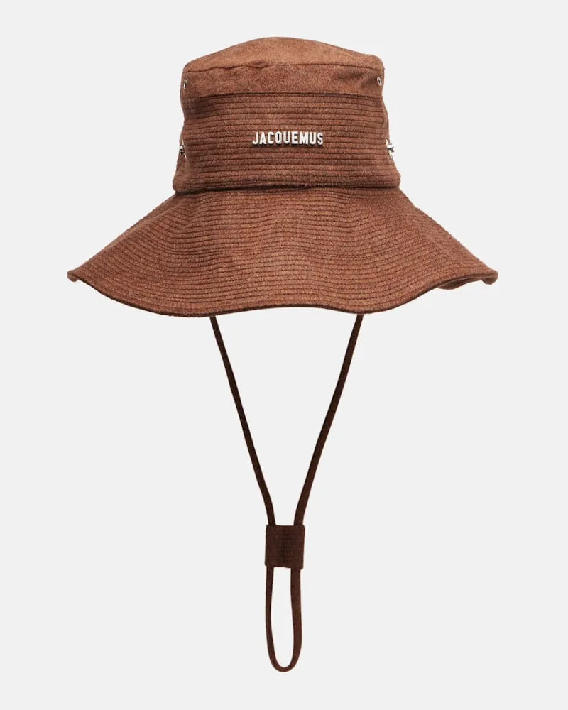 Jacquemus Hut Artichaut aus Canvas Braun
