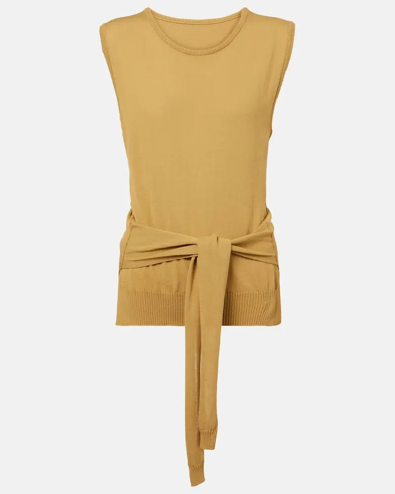 Christophe Lemaire Top aus Baumwolle Gelb