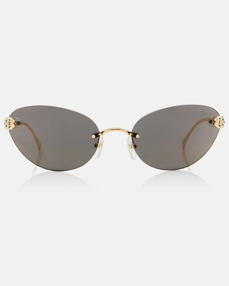 Cartier Cat-Eye-Sonnenbrille Panthère de Cartier Gold