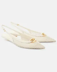 Valentino Garavani Slingback-Ballerinas VLogo The Bold Edition mit Leder Weiss