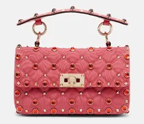 Schultertasche Rockstud Spike Small aus Moiré