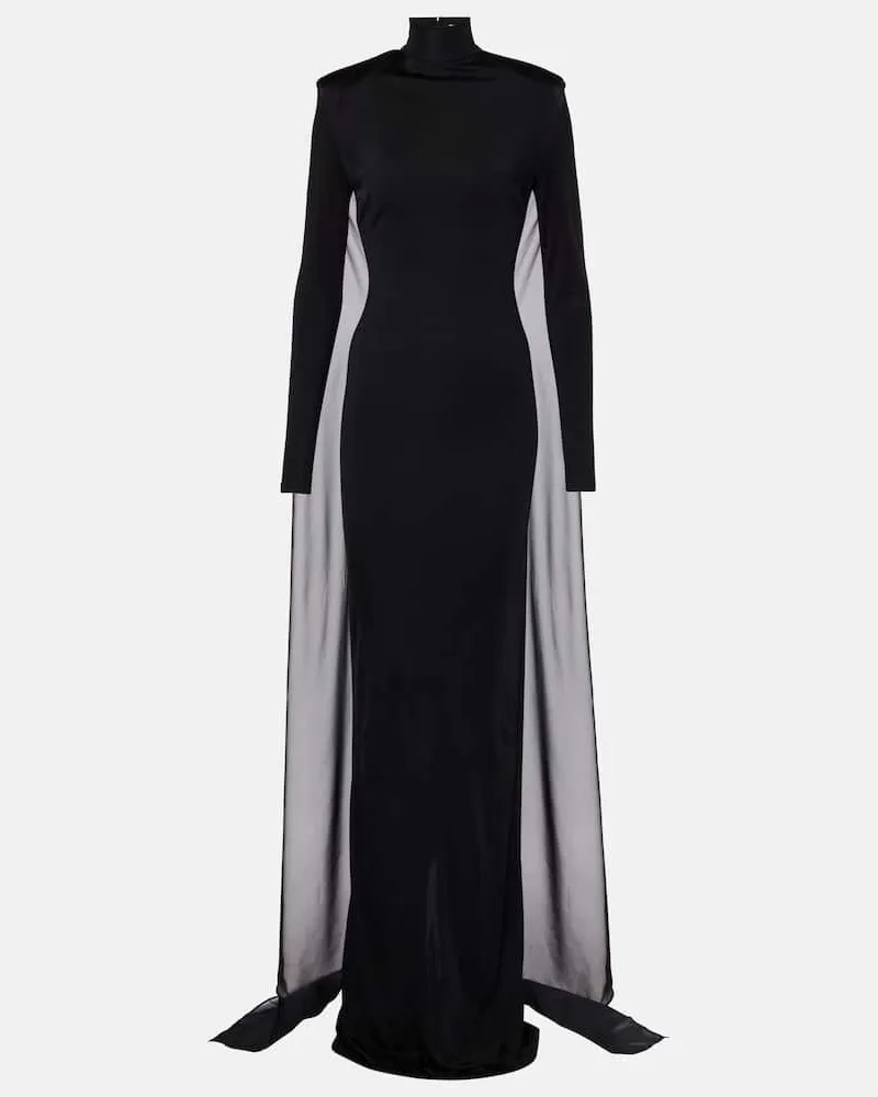 The New Arrivals Ilkyaz Ozel Robe Xanthe aus Jersey und Tuell Schwarz