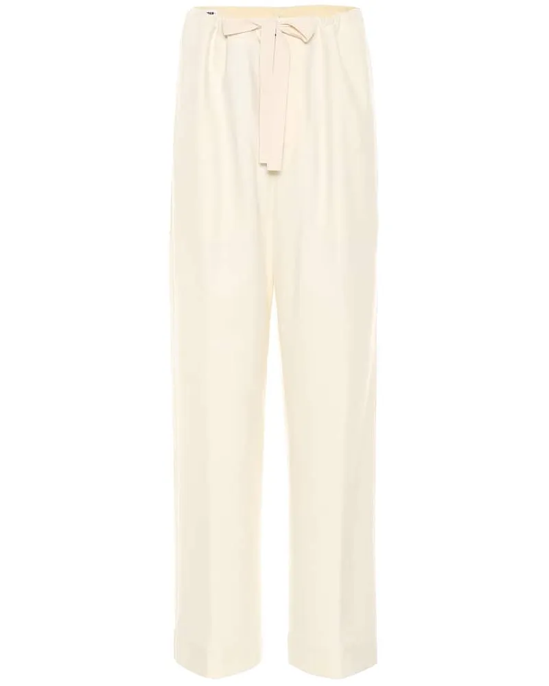 Jil Sander Hose aus Jersey Weiß