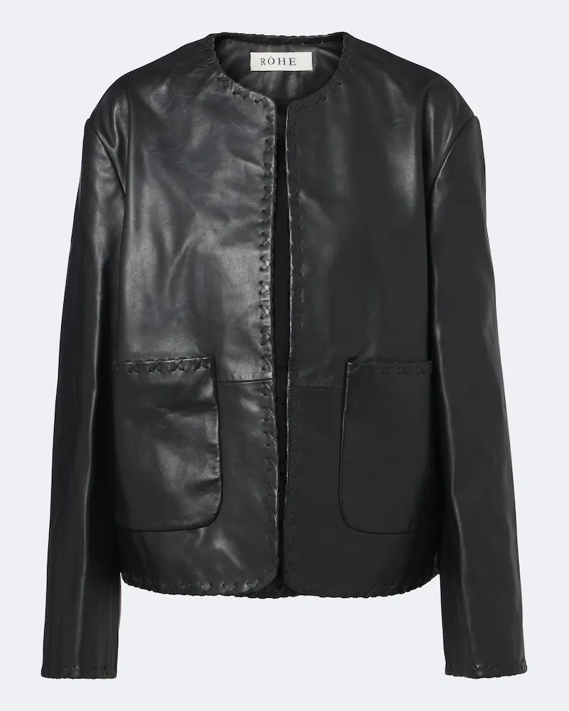 Róhe Róhe Jacke aus Leder Schwarz