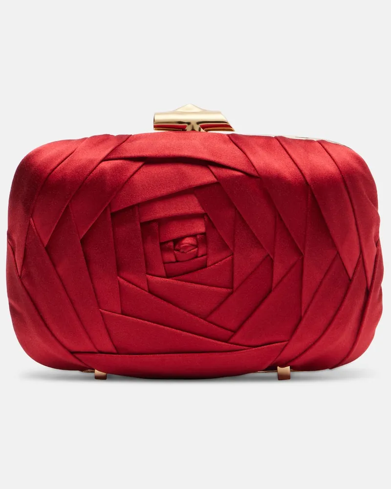Roger Vivier Clutch Rose Vivier aus Satin Rot
