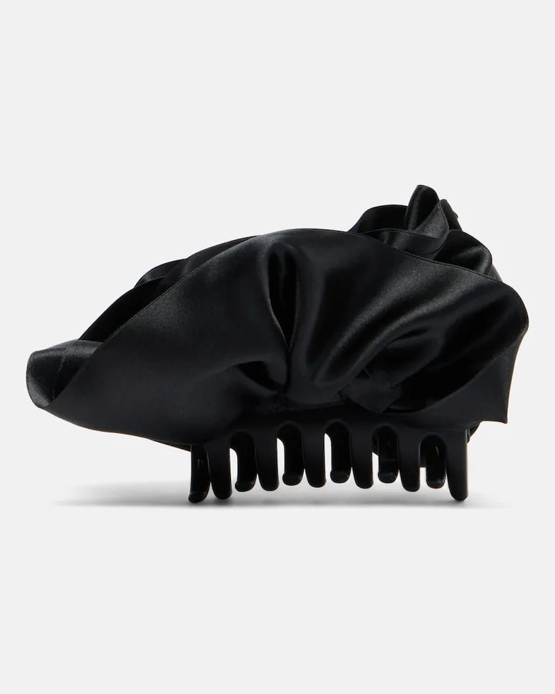 Jennifer Behr Haarspange aus Satin Schwarz