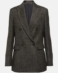 Brunello Cucinelli Blazer aus einem Schurwollgemisch Grau